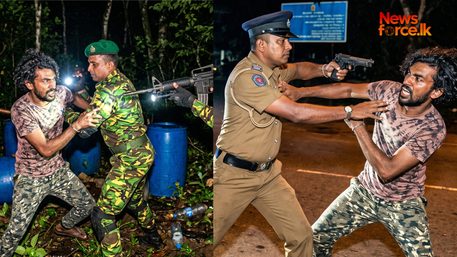 පොලීසිය සමග පොර බැදීමේදී නීතිවිරෝධී මත්පැන් ජාවාරම්කරුට වෙඩි වදියි
