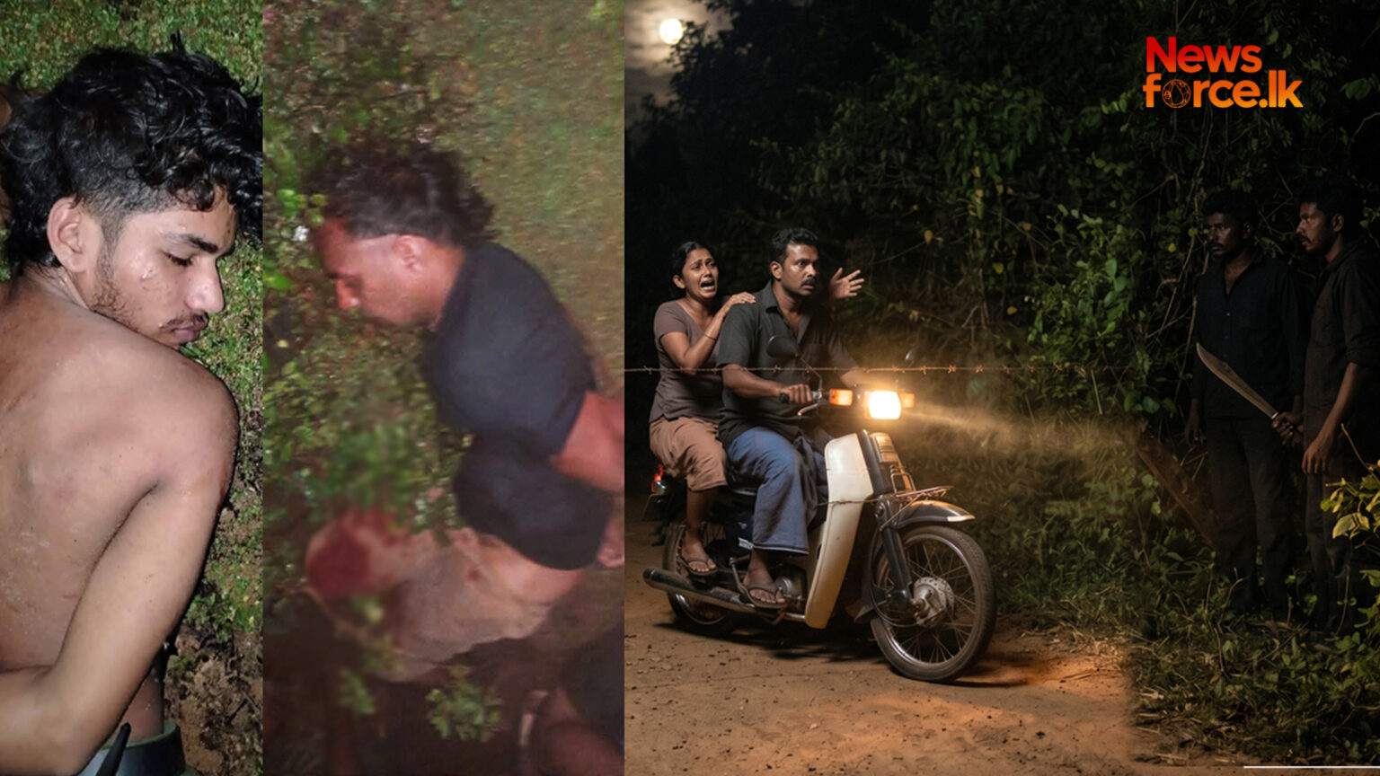 මාර්ගය හරහා කම්බි ඇද, ගමන් ගන්නා යතුරුපැදි වට්ටවා කොල්ලකෑමේ යෙදිලා ගම්මු කොල්ලකරුවෝ අල්ලා හොඳට තලා පොලීසියට භාර දීලා